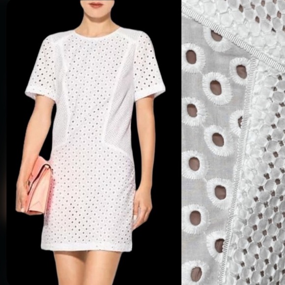 Trina Turk White Marquise Circle Eyelet Dress (Size 10) - Picture 2 of 9